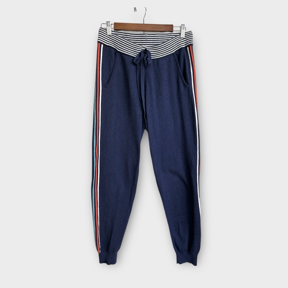 Faherty Side Stripe Cotton Cashmere Blend Jogger Sweatpants, size XS